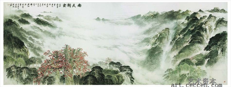 初疑夜雨忽朝晴 中国画 300x195cm 2007年